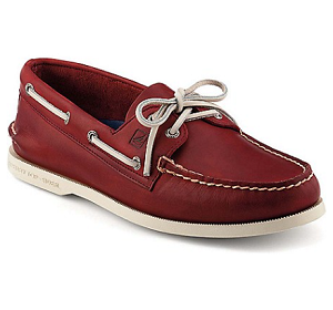 Authentic Original 2-Eye Boat Shoe - Red Leather